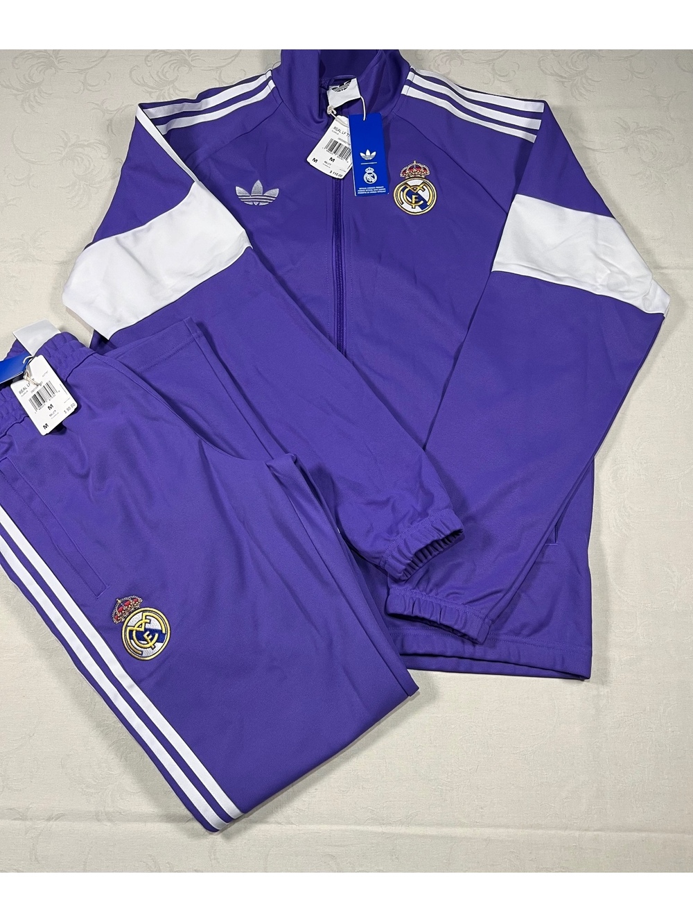Adidas Originals Real Madrid Purple Soccer Track Suit Size Medium